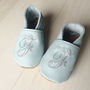 Personalised Iridescent Initial Christening Shoes, thumbnail 4 of 8