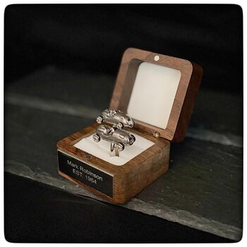 Personalised Retro F1 Motor Racing Cufflinks, 6 of 9