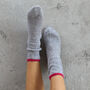 Grey Cashmere Bed Socks, thumbnail 2 of 4