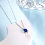 Sterling Silver Oval Cz Pendant Necklace, thumbnail 9 of 12
