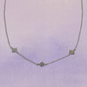 Triple Opal Starburst Necklace, 2 of 8