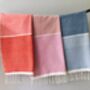 Coral / Pink / Grey Cotton Hand Towels, thumbnail 1 of 8