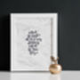 What If I Fall? Personalised Modern Calligraphy Print, thumbnail 4 of 4