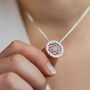 Positve Flower Necklace With Affirmations, Solid Silver, thumbnail 6 of 7