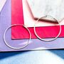 Battered Sterling Silver Large Hoop Earrings, thumbnail 4 of 6