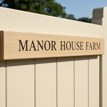 Slim Accoya Engraved Gate Sign Two Sizes, 3 of 6