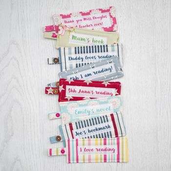 bookmark personalised bookmarks notonthehighstreet fabric jackie martin designs