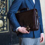 Personalised Men's Leather Briefcase Satchel 'Jesolo3', thumbnail 1 of 11