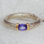 Hand Beaten Tension Ring In Silver With Gold Detail, thumbnail 8 of 8
