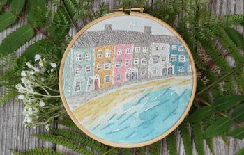 Pastel Cottages Embroidery Kit, 2 of 11