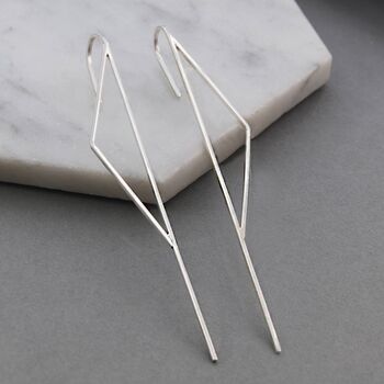 Sterling Silver Triangle Ear Climbers, 3 of 6