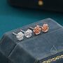 Petite Sterling Silver Rose Stud Earrings, thumbnail 6 of 12