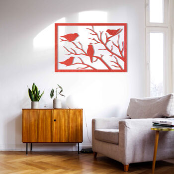 Framed Birds On Tree Wooden Artistry For Home Spaces, 7 of 12