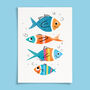 Fun Fish Family Ocean Greeting Card, thumbnail 4 of 4