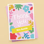 Thank You Teacher 'Flower Power' Personalised Card, thumbnail 1 of 3