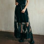 Black Lace Overlay Skirt With Detachable Train, thumbnail 3 of 12