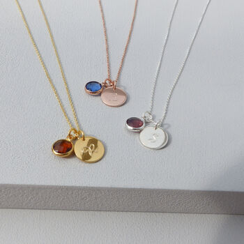 Personalised 18ct Gold Plated Birthstone Necklace, 6 of 7
