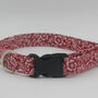Red Floral Dog Collar, thumbnail 1 of 5