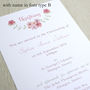 Personalised Floral Christening Or Baptism Invitations, thumbnail 5 of 6