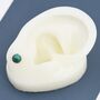 Sterling Silver Natural Malachite Stone Stud Earrings, thumbnail 5 of 10