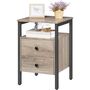 Bedside Table With Drawers Side End Table Nightstand, thumbnail 9 of 12