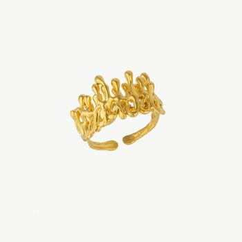 Dripping Large Melting Gold Ring, 2 of 5
