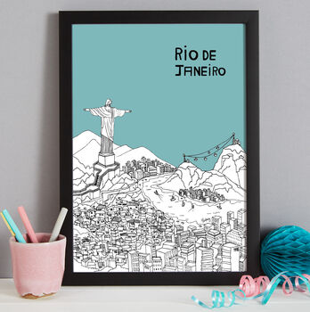 Personalised Rio De Janeiro Print, 5 of 10