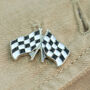 Chequer Flag Lapel Pin Badge, thumbnail 2 of 4