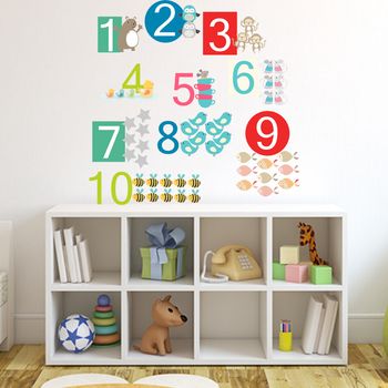 Number Fabric Wall Stickers, 3 of 4