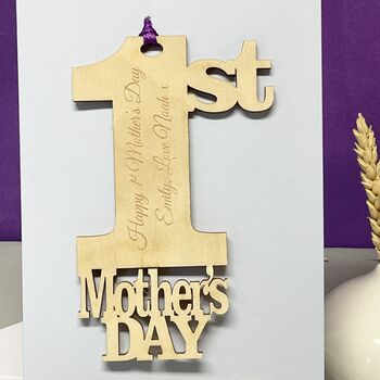 Personalised 1st Mother’s Day Wooden Keepsake, 3 of 7