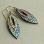 Victorian Brocade Gold Drop Earrings, thumbnail 1 of 9