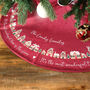Personalised Christmas Tree Skirt Red Gingerbread, thumbnail 1 of 4