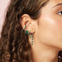 Mimi Green Huggie Hoops, thumbnail 2 of 2