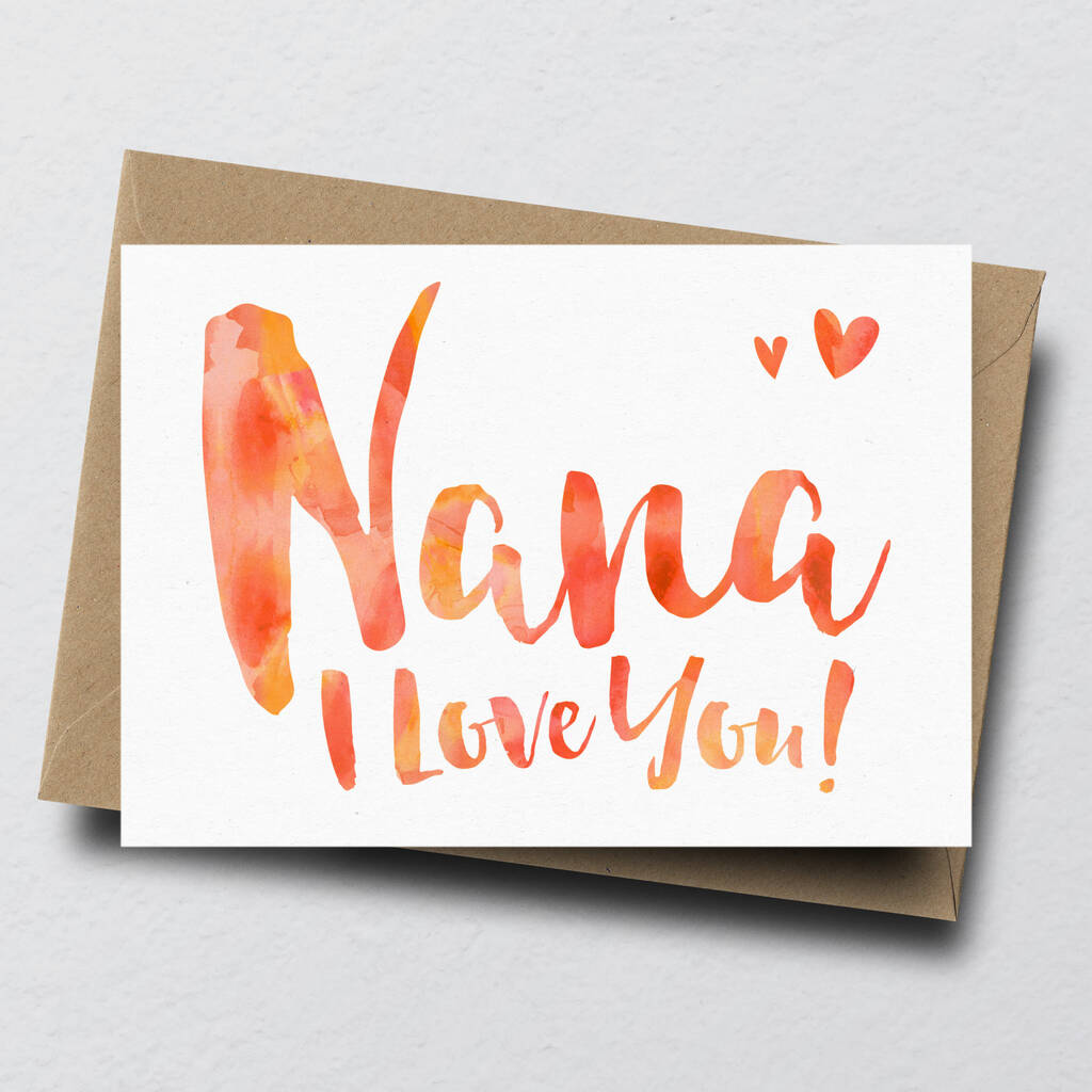 Grandma Shark Birthday Card Outside Wording: Nana, I Love You
