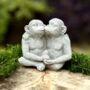 Garden Ornament Kissing Monkey Resin Chimp Stone Effect, thumbnail 11 of 12