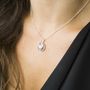Sterling Silver Designer Round Pearl Necklace, thumbnail 3 of 5