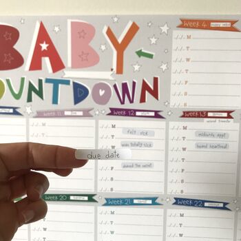 Baby Countdown Pregnancy Planner Wall Calendar, 9 of 12
