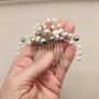 Pearl Hair Comb With White, Grey And Lilac Pearls, thumbnail 5 of 9