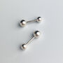 Sterling Silver Simple Ball Screw Back Stud Earrings, thumbnail 1 of 7