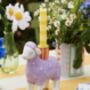 Hand Painted Spring Lamb Ceramic Candle Holder, thumbnail 1 of 2
