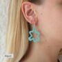 Statement Leather Wave Earrings, thumbnail 9 of 10