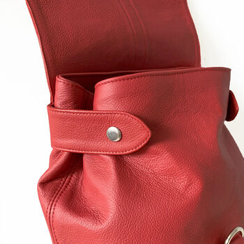 Medium Red Leather Backpack, 8 of 8
