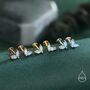 Sterling Silver Blue Opal Marquise Cluster Earrings, thumbnail 7 of 12