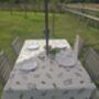 Tuscan Grove Olive Pattern Outdoor Garden Tablecloth With Parasol Hole, thumbnail 4 of 4