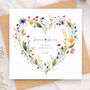 Personalised Wildflower Wedding Day Card, thumbnail 1 of 6