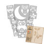 Reusable Plastic Stencils Pcs 14 Owl With Brushes, thumbnail 1 of 4