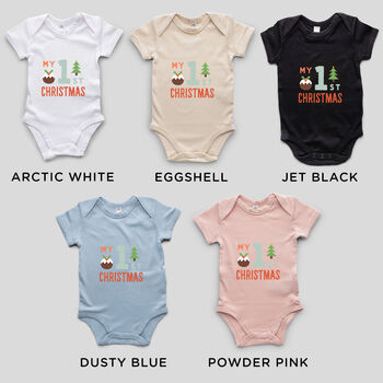 Organic Cotton Baby's First Christmas Babygrow, 5 of 6