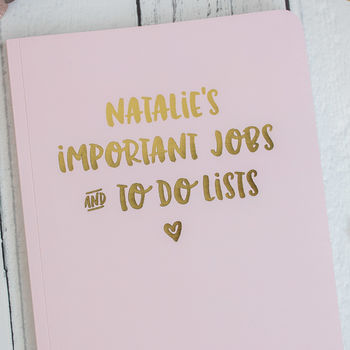 Personalised To Do List Foil Notebook, 4 of 9