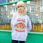 Upsetti Spaghetti Pasta Graphic Women's Sweatshirt In Grey, thumbnail 3 of 5