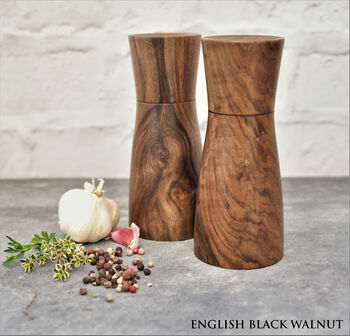 Handmade Salt And Pepper Mill Set In English Oak, 2 of 2